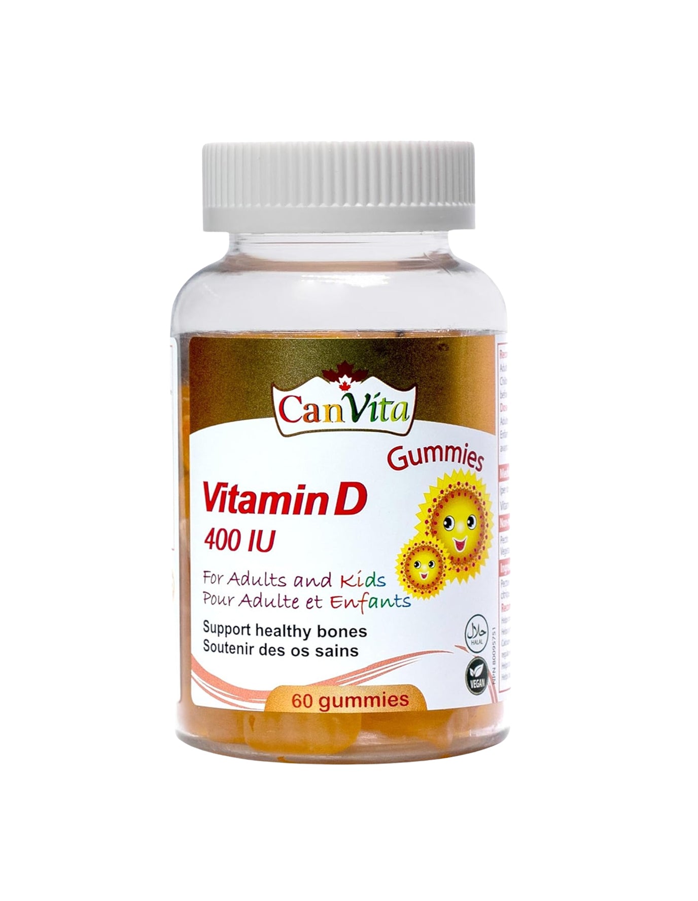 Vitamin D 400 IU for Adults and Kids (Sugar Free)