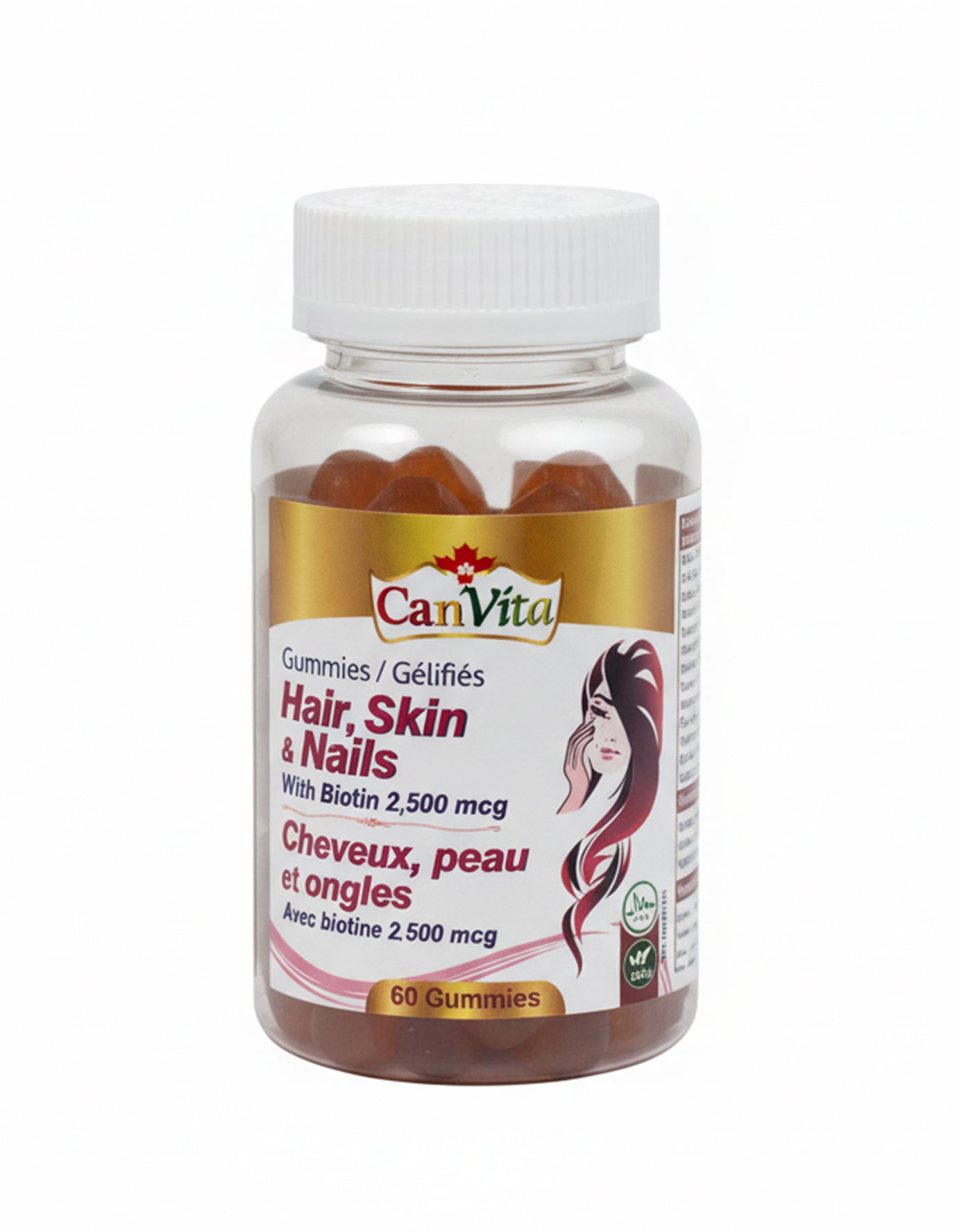 Canvita Hair, Skin & Nails with Biotin 2,500 mcg (Sugar Free)