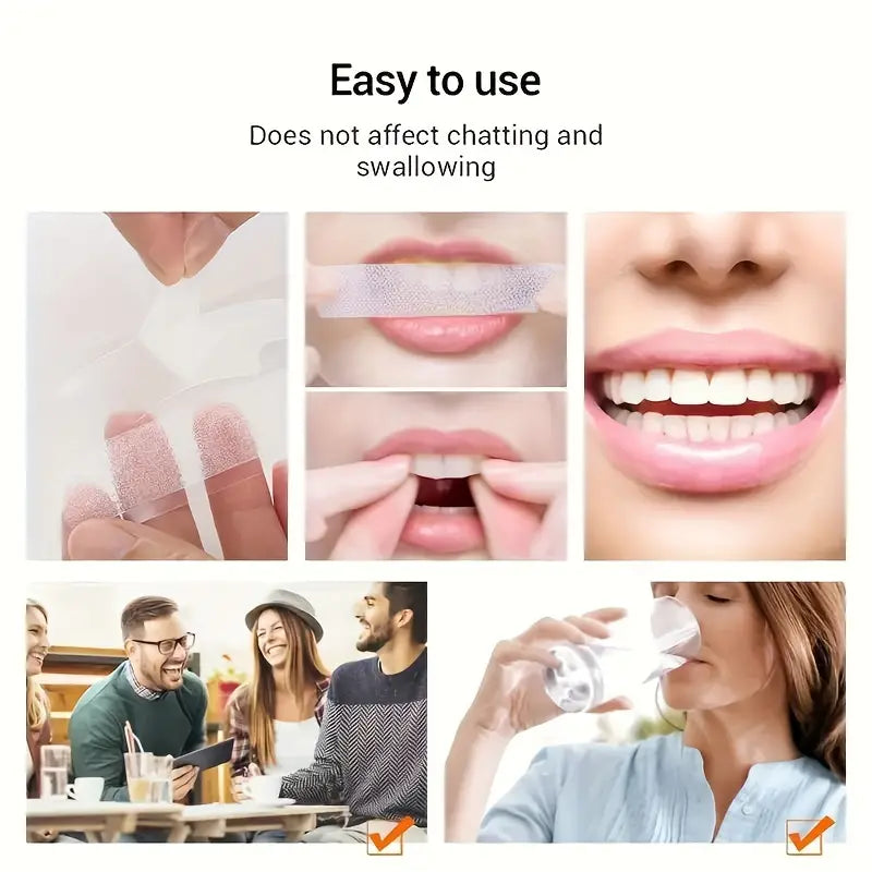 Teeth Whitening Strips, Cleansing And Brightening Tooth Bleaching Teeth Strips, At Home Travel