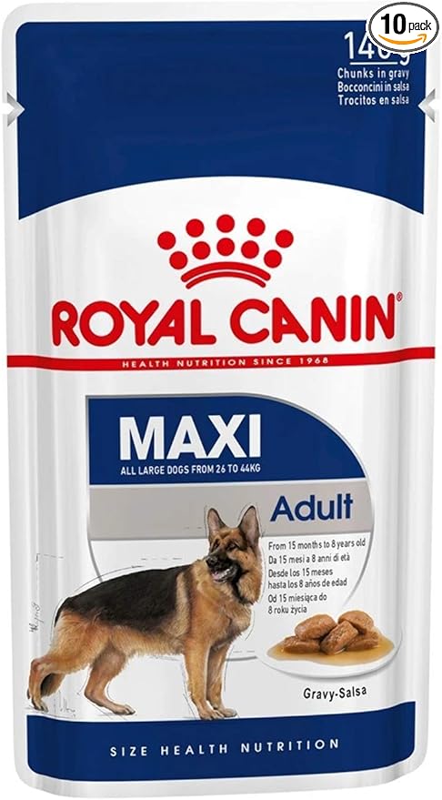 Size Health Nutrition Maxi Adult (WET FOOD - Pouches) 10 x 140g