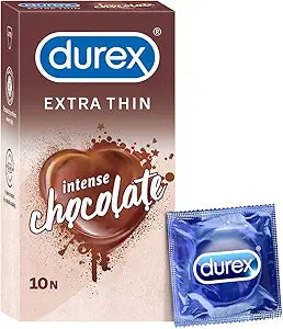 Durex Extra Thin Intense Chocolate Flavoured Condoms for Men - 10s