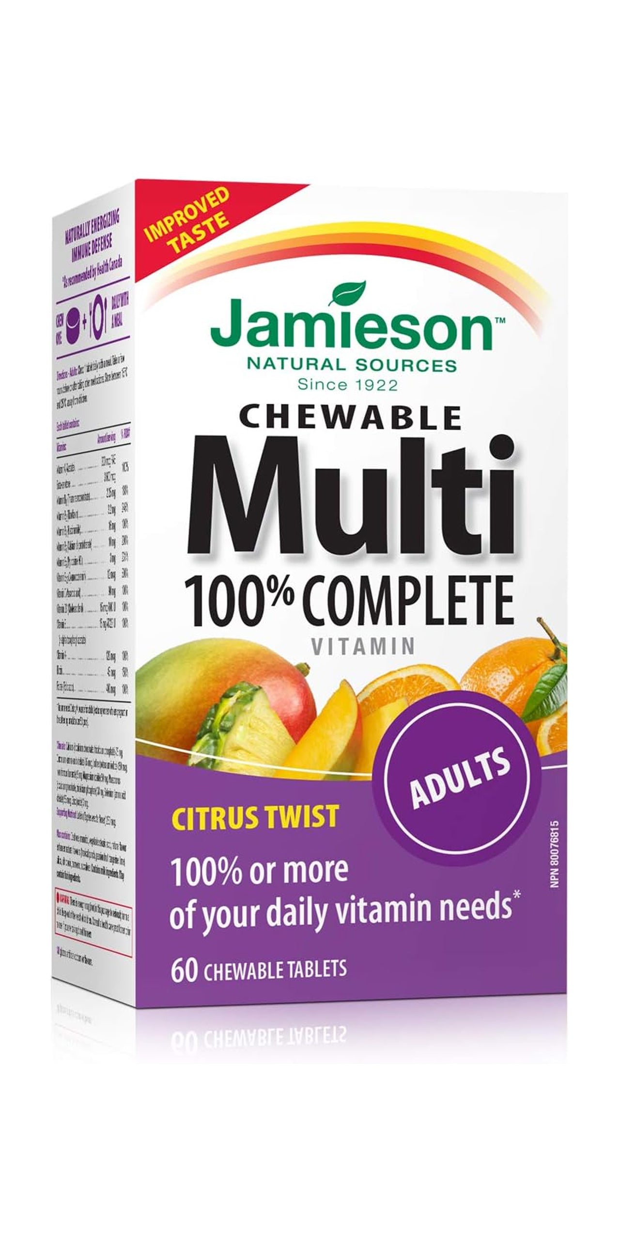 Jamieson 100% Complete Chewable Multi – Citrus Twist 60’s/chewable