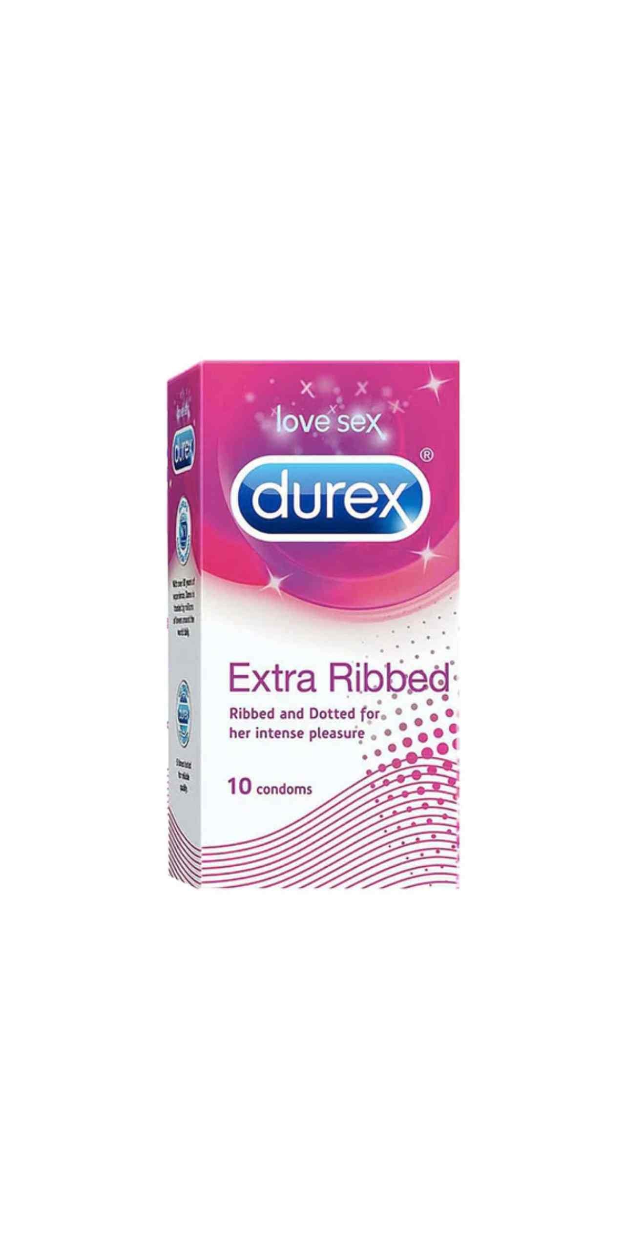 Durex Extra Ribbed - 10 Condoms, 10s