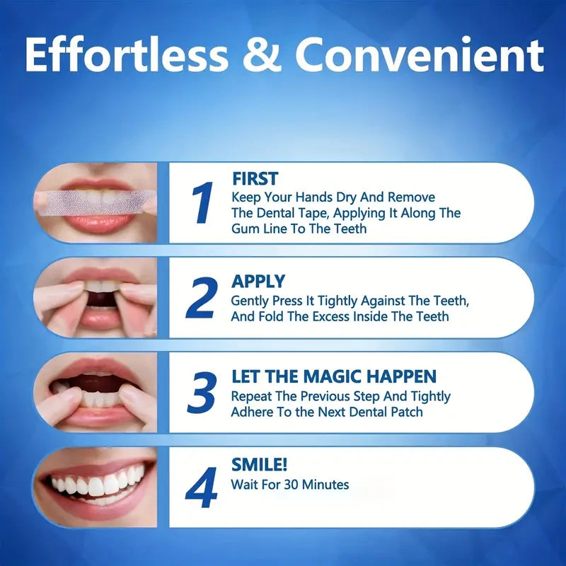 Teeth Whitening Strips, Cleansing And Brightening Tooth Bleaching Teeth Strips, At Home Travel