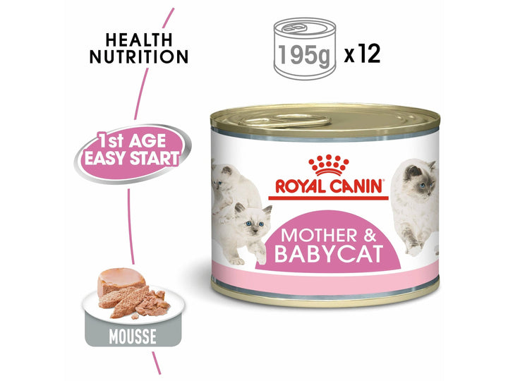 Feline Health Nutrition Mother & Babycat Mousse (WET FOOD - Cans) 12 x 195g