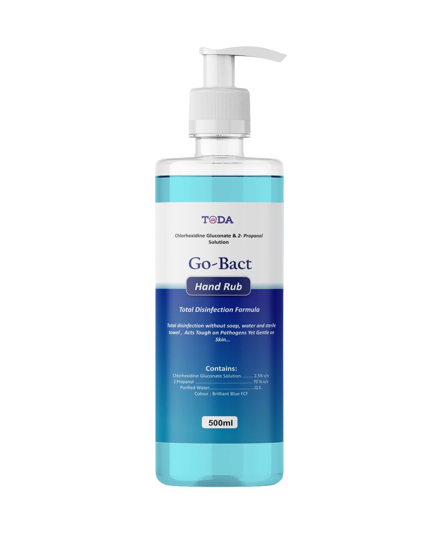 TODA Go-Bact Hand Rub 500 ml
