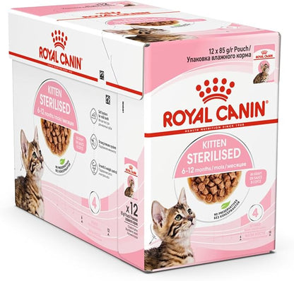 Feline Health Nutrition Kitten Sterilised Jelly (WET FOOD - Pouches) 12 x 85g