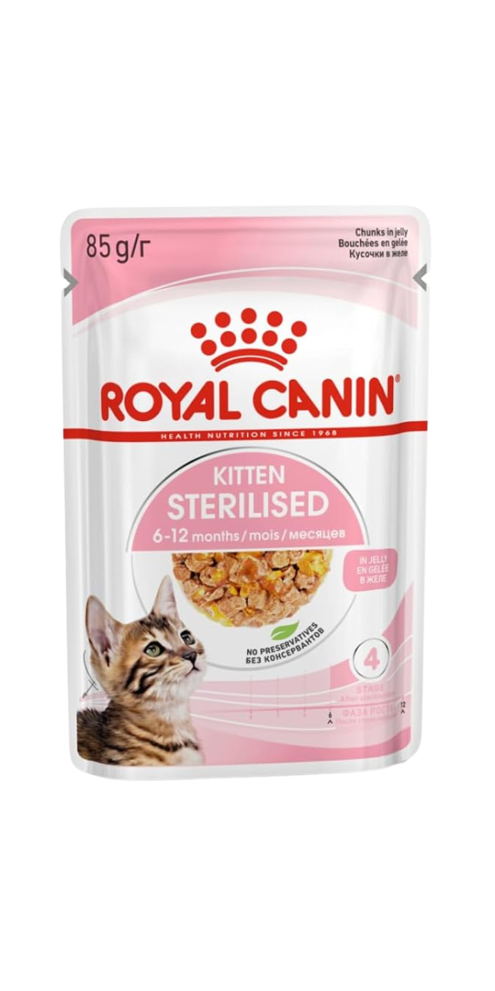 Feline Health Nutrition Kitten Sterilised Jelly (WET FOOD - Pouches) 12 x 85g