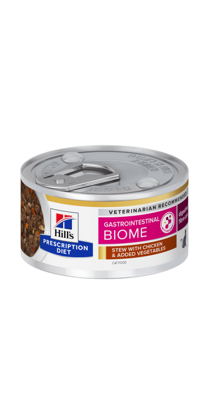 Hill’s Prescription Diet Gastrointestinal Biome Cat Food Chicken & Vegetable Stew (24x82g)
