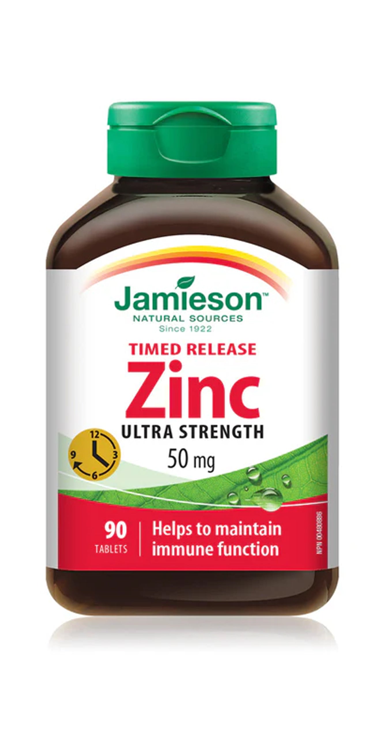 Jamieson Time Release Zinc 50mg 90’s/tabs