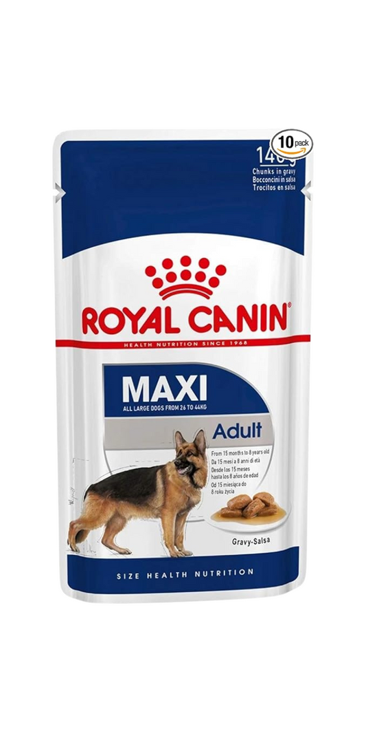 Size Health Nutrition Maxi Adult (WET FOOD - Pouches) 10 x 140g